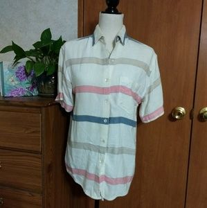 Super cute cream striped shirt